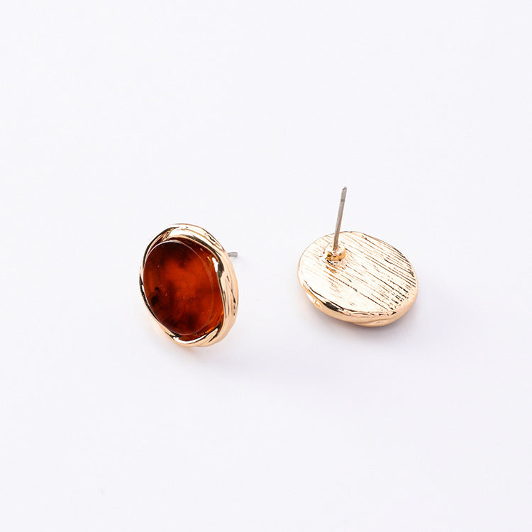 VINTAGE MARBLE STUD EARRING