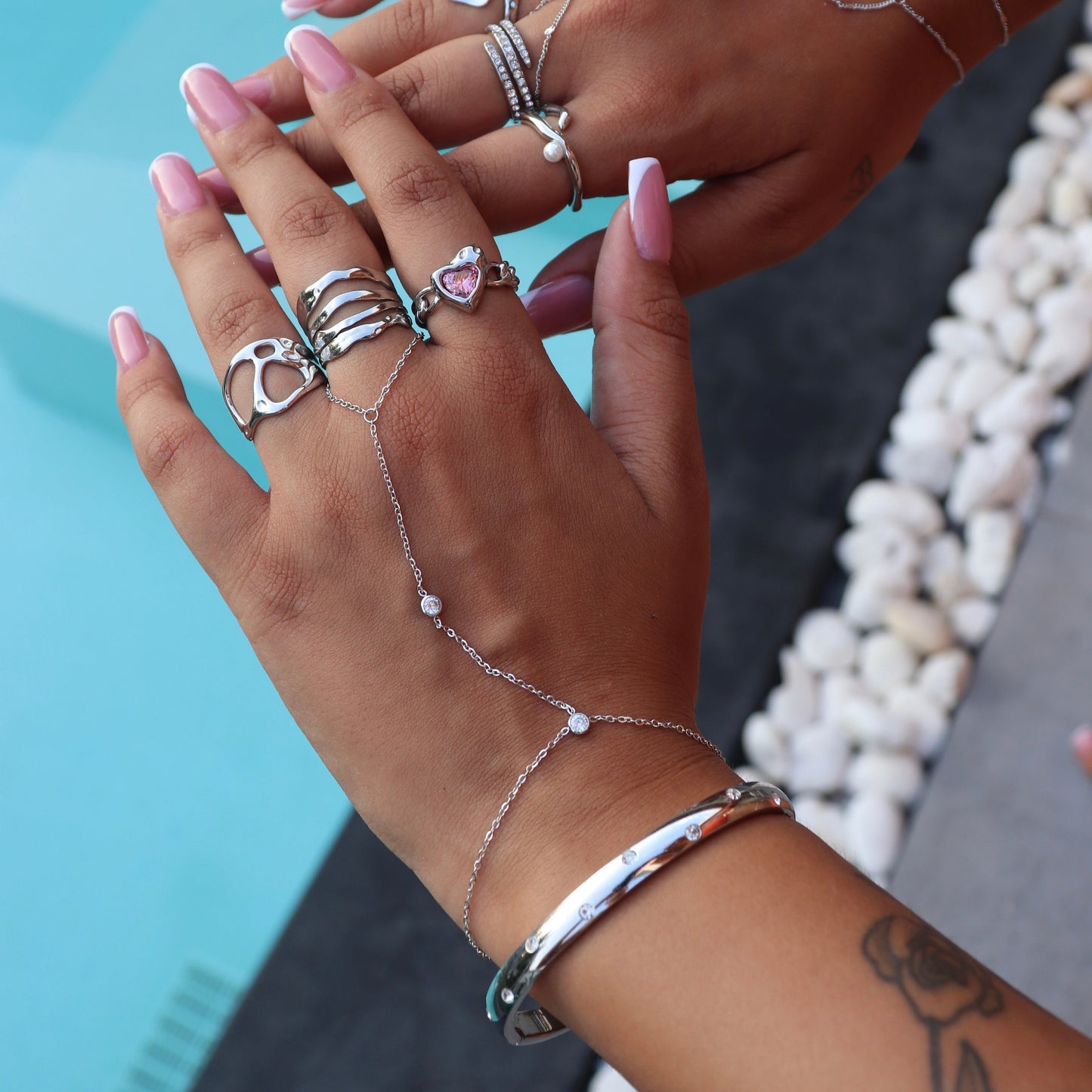 Silver Ripple Ring