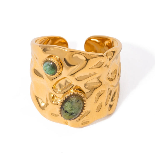 Olive Textured Ring