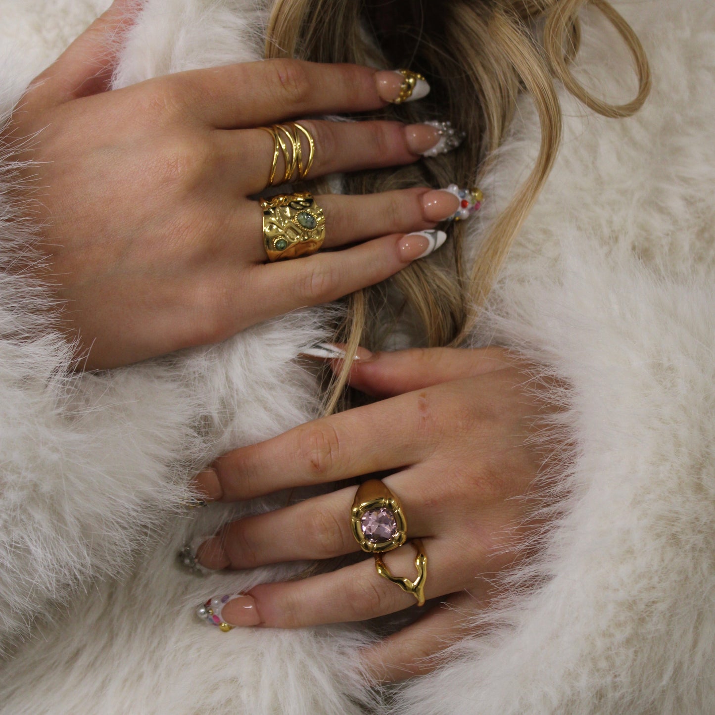 Olive Textured Ring