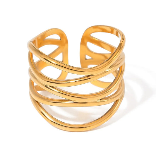 Adjustable Gold Siren Ring