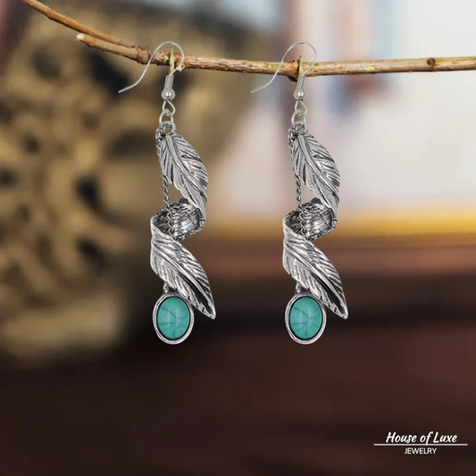 TASSEL VINTAGE TURQUOISE EARRINGS