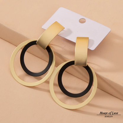 RETRO GOLDEN HOOP EARRINGS