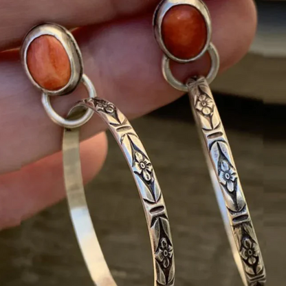 VINTAGE BOHO ONYX EARRINGS
