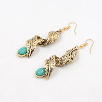 TASSEL VINTAGE TURQUOISE EARRINGS